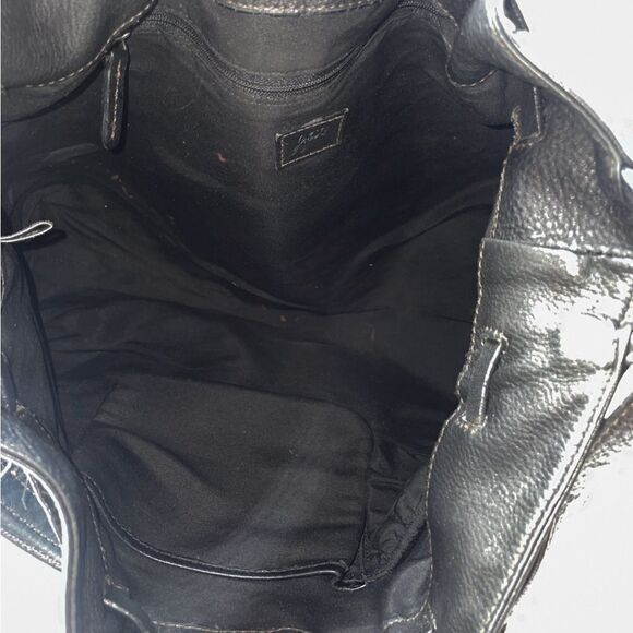 Beautiful! J. Jill Black Leather Drawstring Hobo Bag Large - Picture 12 of 12